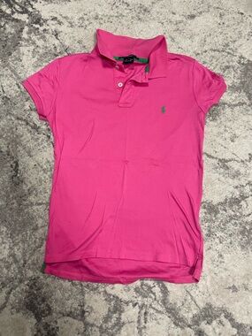 Ralph Lauren Hot Pink Polo with Green Pony